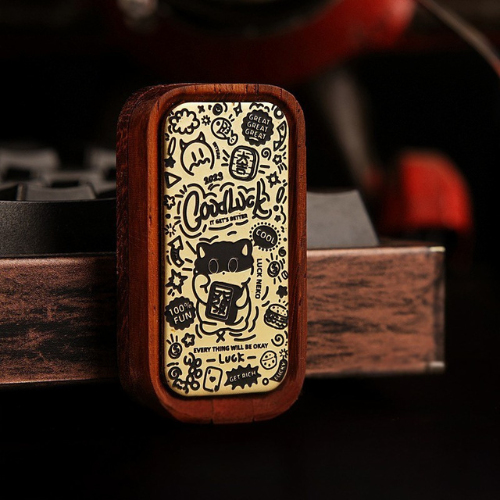 Lucky Cat Wooden Fidget Slider